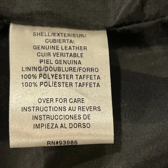 Petite Sophisticate Jacket Coat Women M 100% Leather Black Old Money Staple - Picture 4 of 8